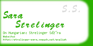 sara strelinger business card